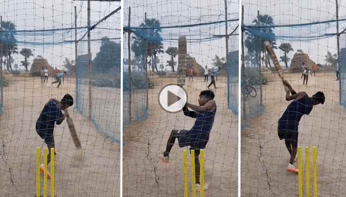 18-Years old boy bat like Hardik Pandya, watch viral video